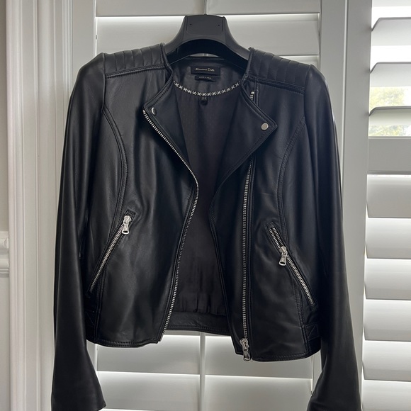 Leather Jacket XS - Massimo Dutti - Picture 1 of 11